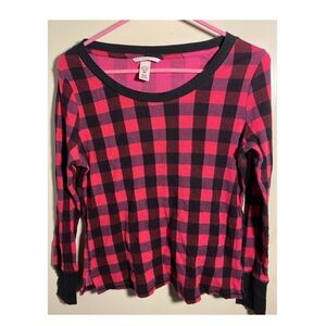 Victoria's Secret Pink and Black Checkered Top